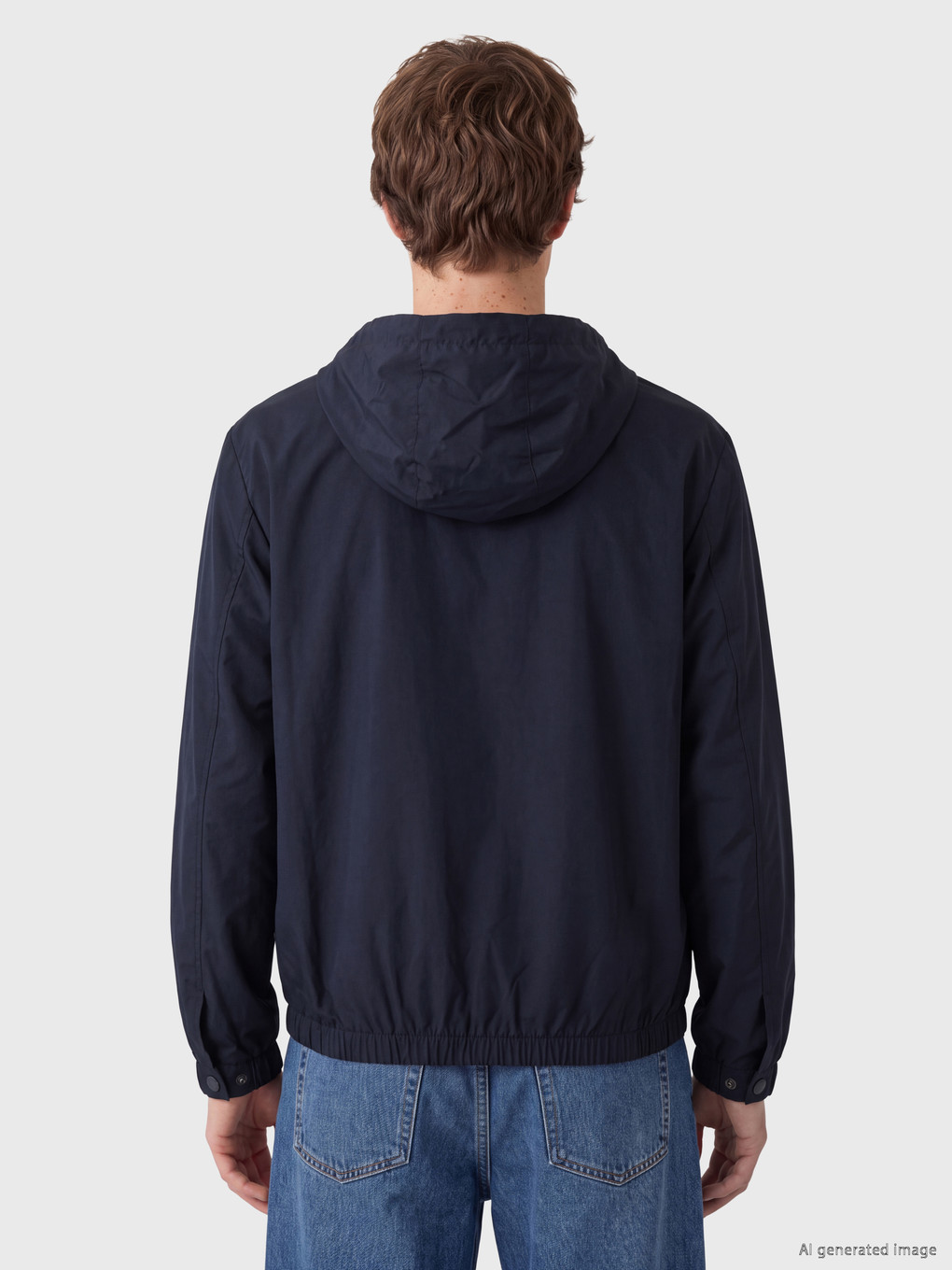Regular Fit Hooded Men's Raincoat-4