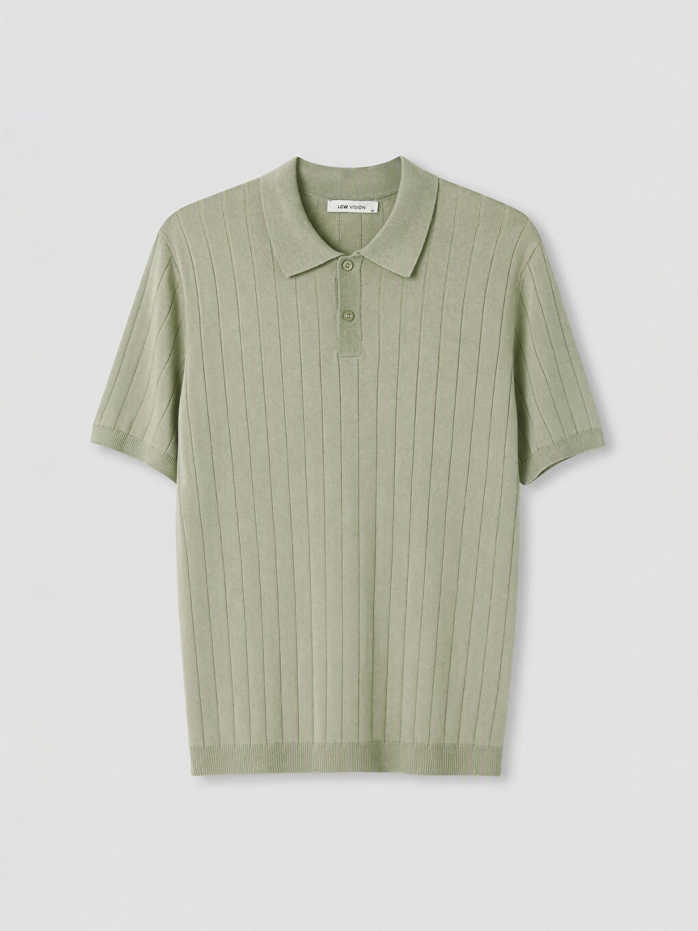 Yeşil Polo Yaka Erkek Triko Tişört-4