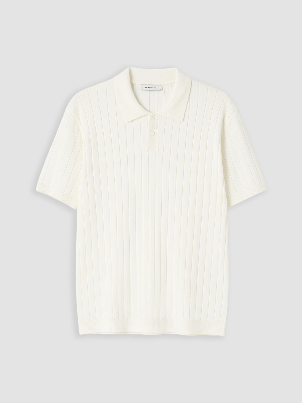 Pull En Maille À Col Polo Côtelé Pour Homme-3