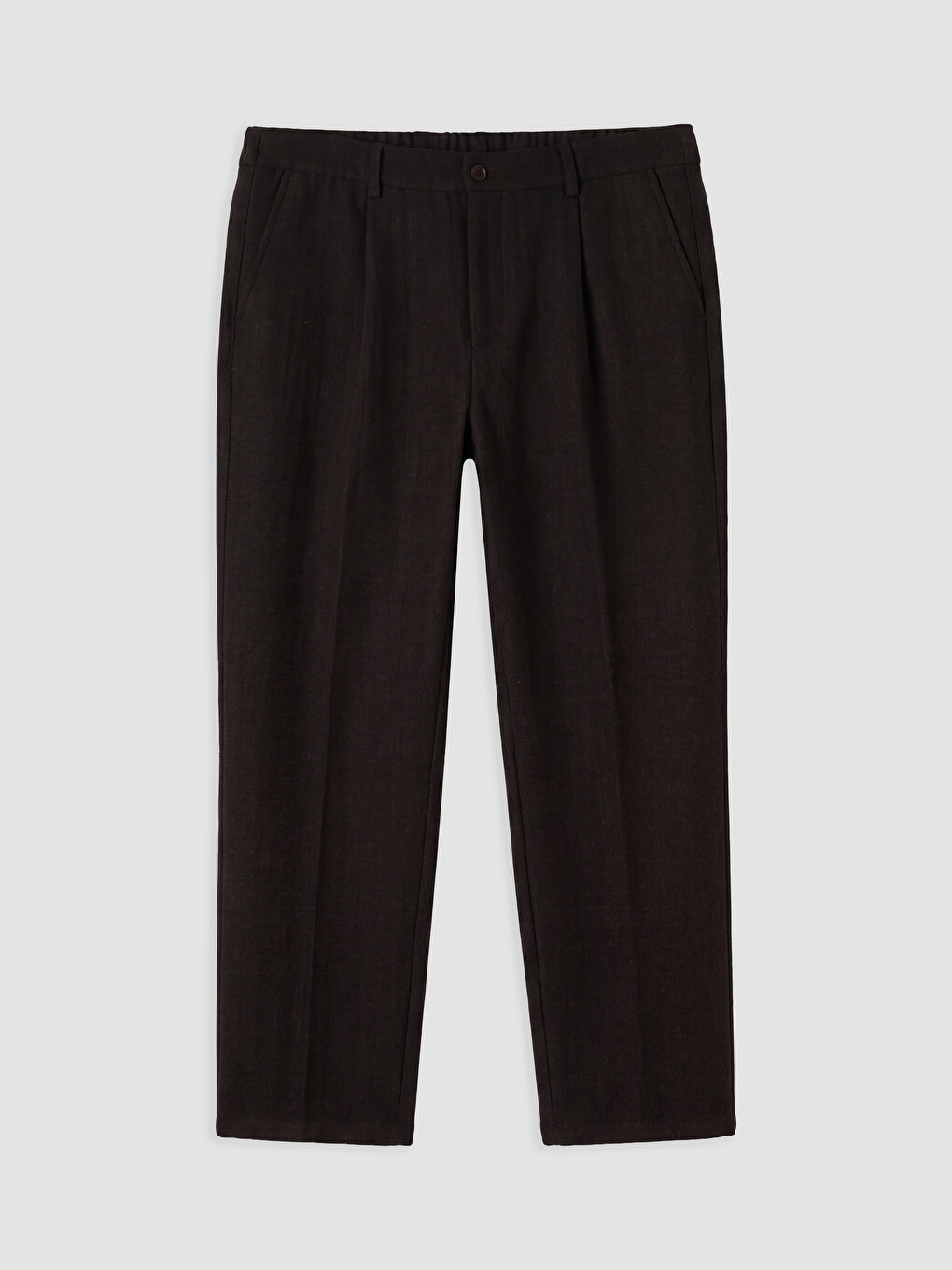 Pantalon Homme Plissé Standard Fit Effet Lin-4
