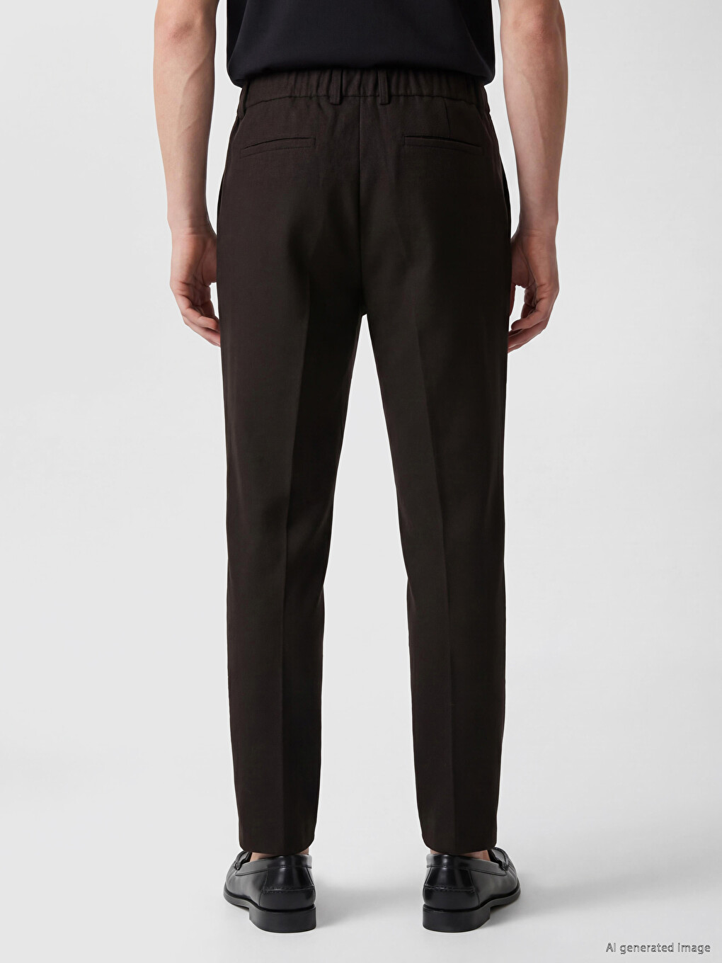 Pantalon Homme Plissé Standard Fit Effet Lin-3