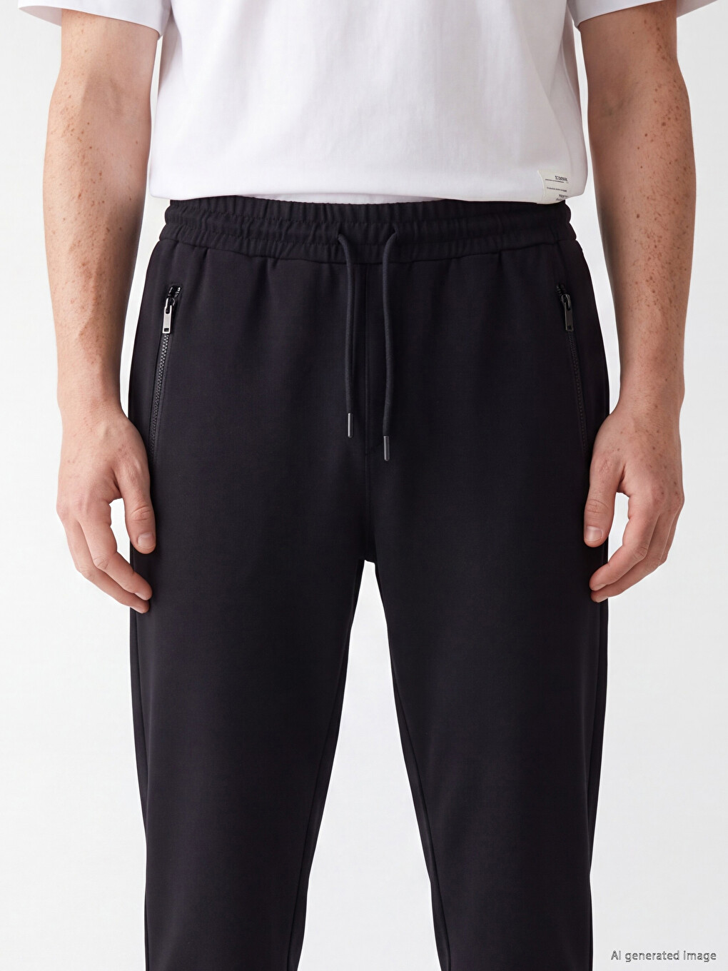 Siyah Regular Fit Erkek Eşofman Altı-2