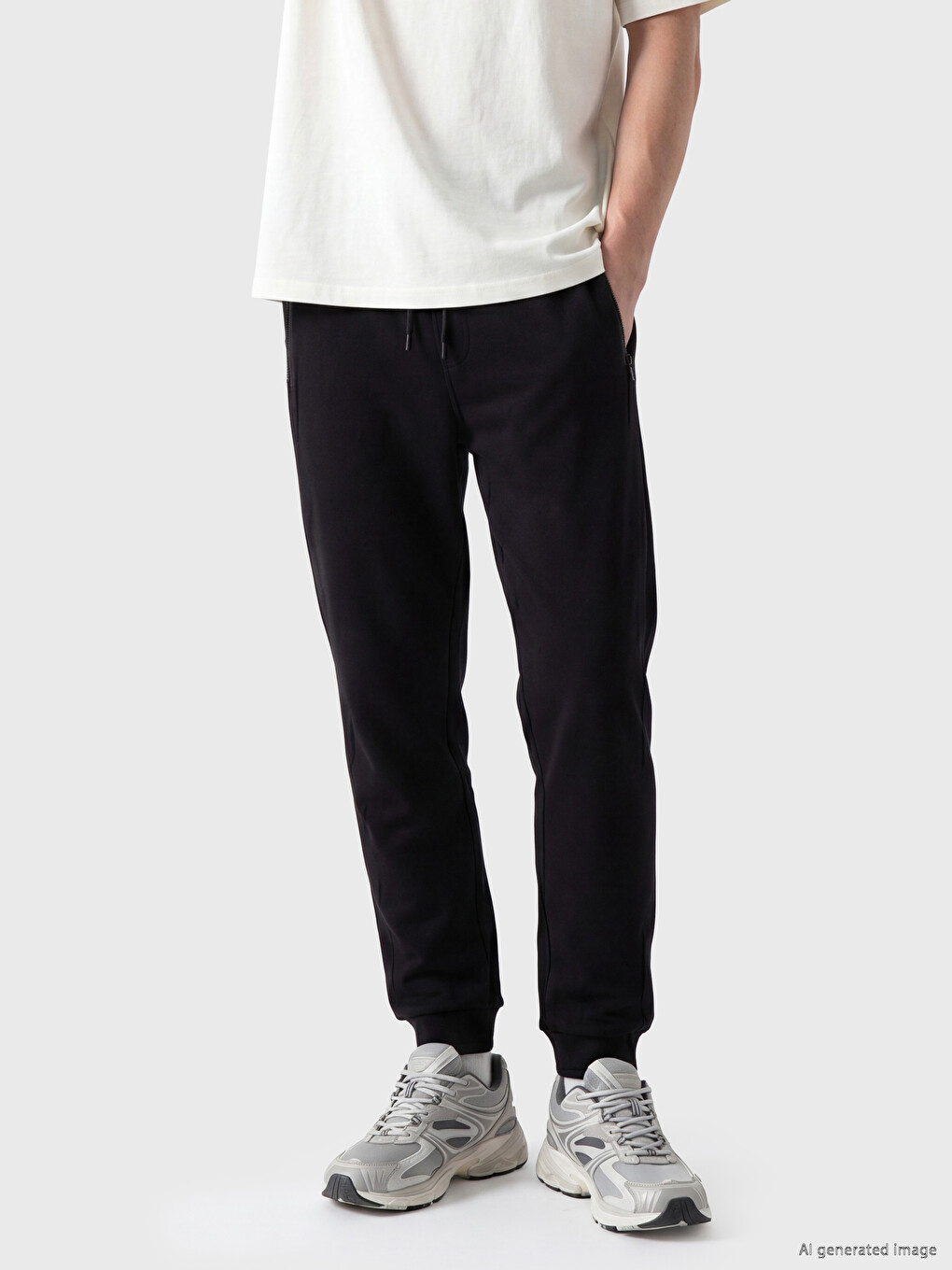 Siyah Regular Fit Erkek Jogger Eşofman Altı