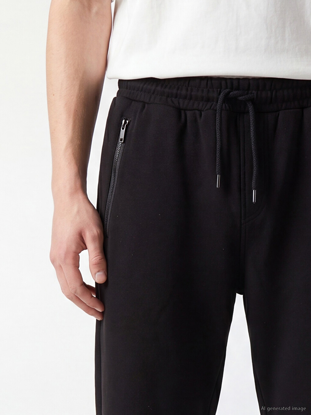 Siyah Regular Fit Erkek Jogger Eşofman Altı-2