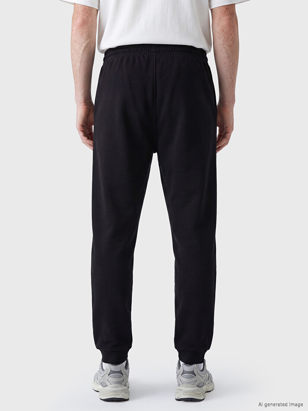 Siyah Regular Fit Erkek Jogger Eşofman Altı-3