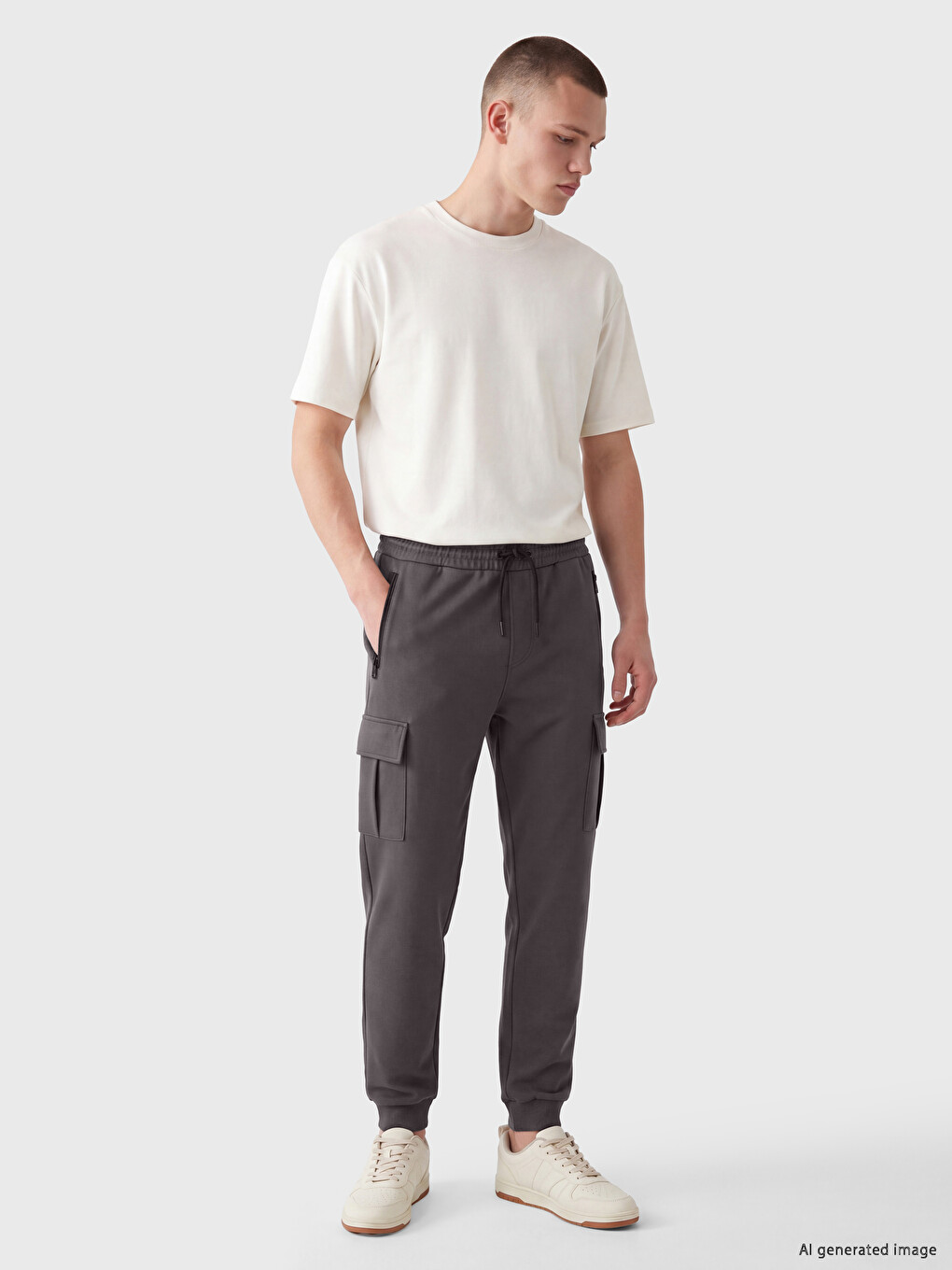 Antrasit Regular Fit Erkek Jogger Eşofman Altı