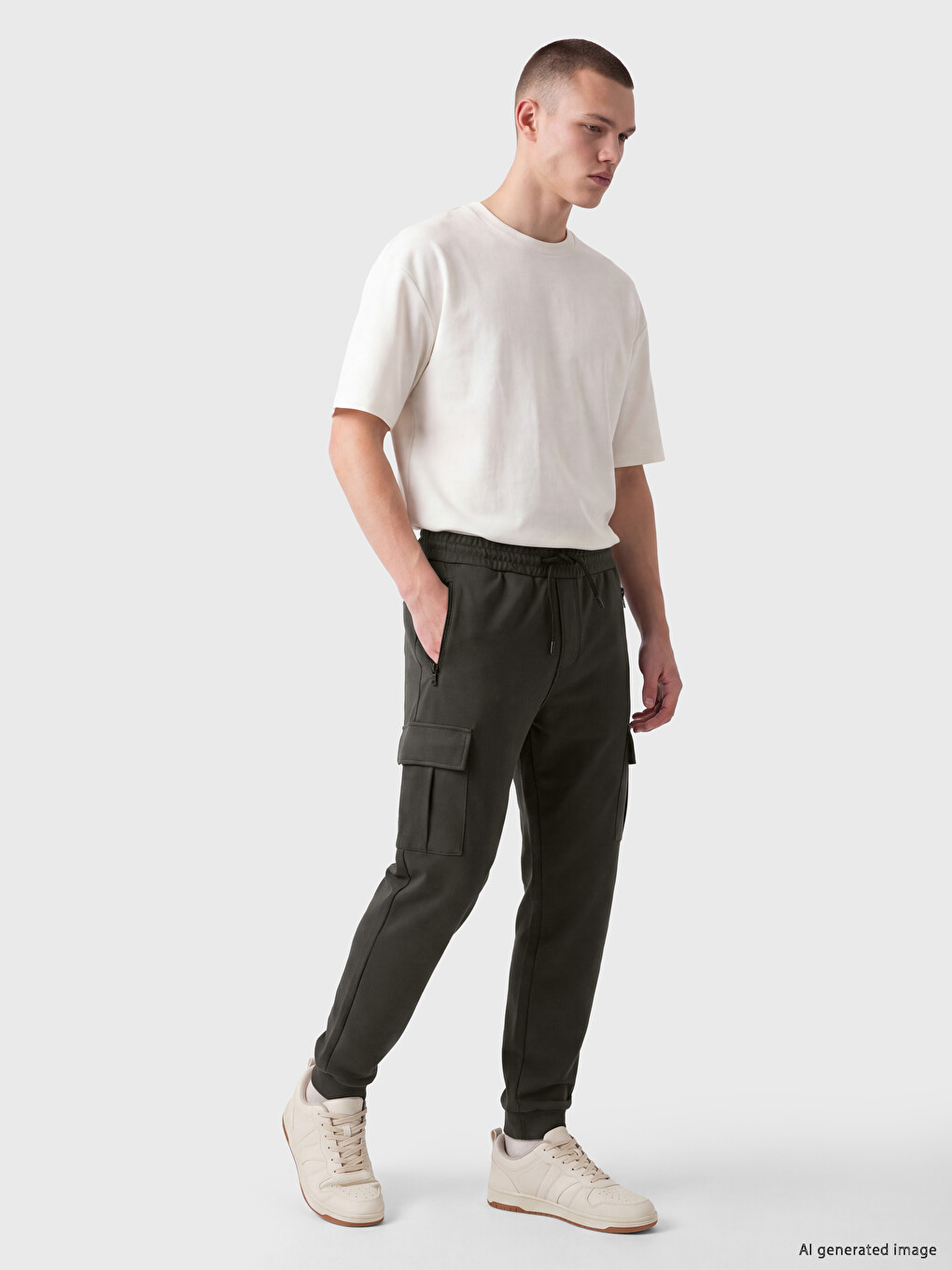Yeşil Regular Fit Erkek Jogger Eşofman Altı