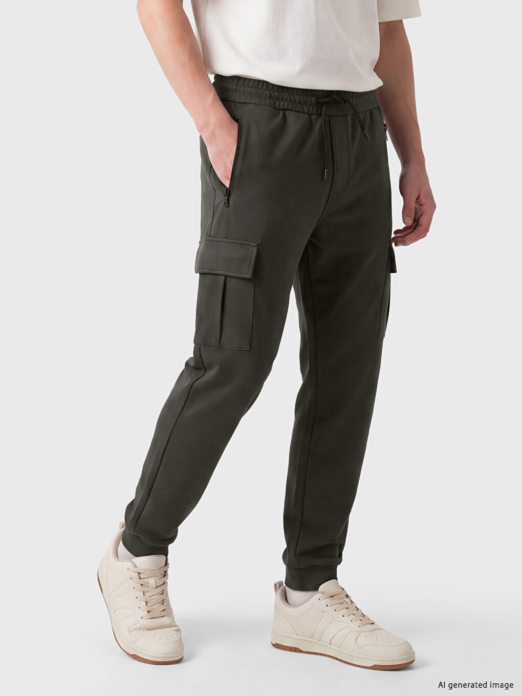 Yeşil Regular Fit Erkek Jogger Eşofman Altı-1