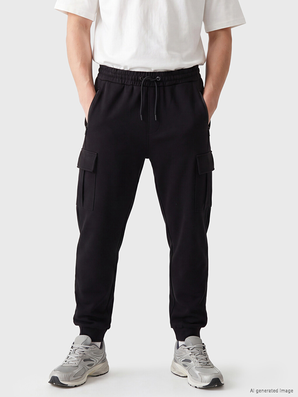Siyah Regular Fit Erkek Jogger Eşofman Altı
