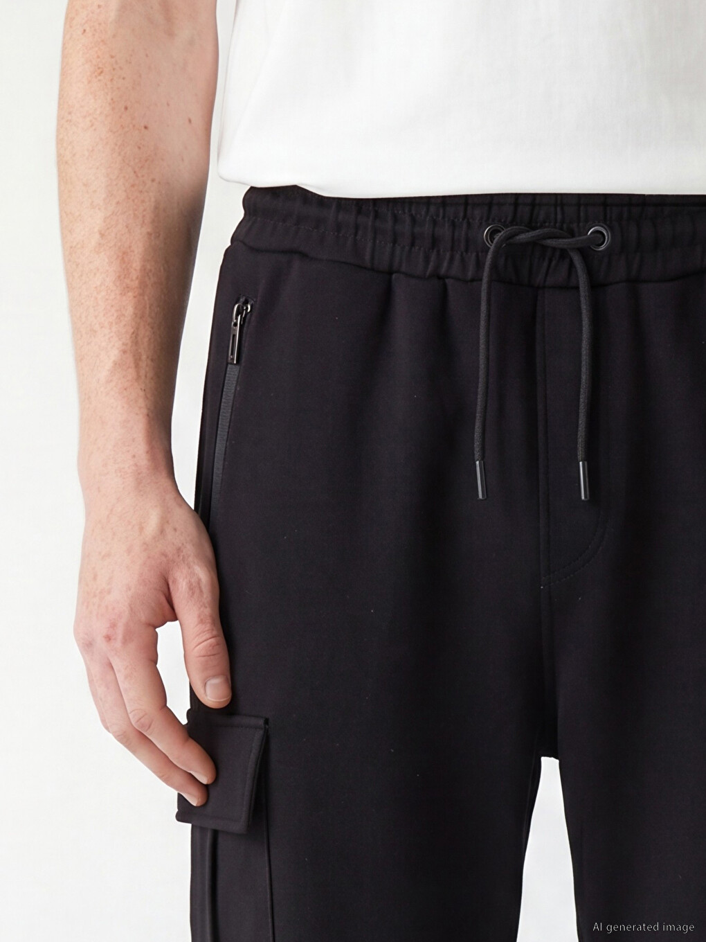 Siyah Regular Fit Erkek Jogger Eşofman Altı-2