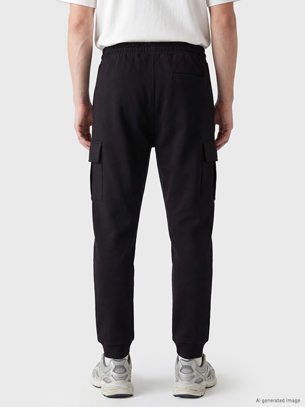 Siyah Regular Fit Erkek Jogger Eşofman Altı-3