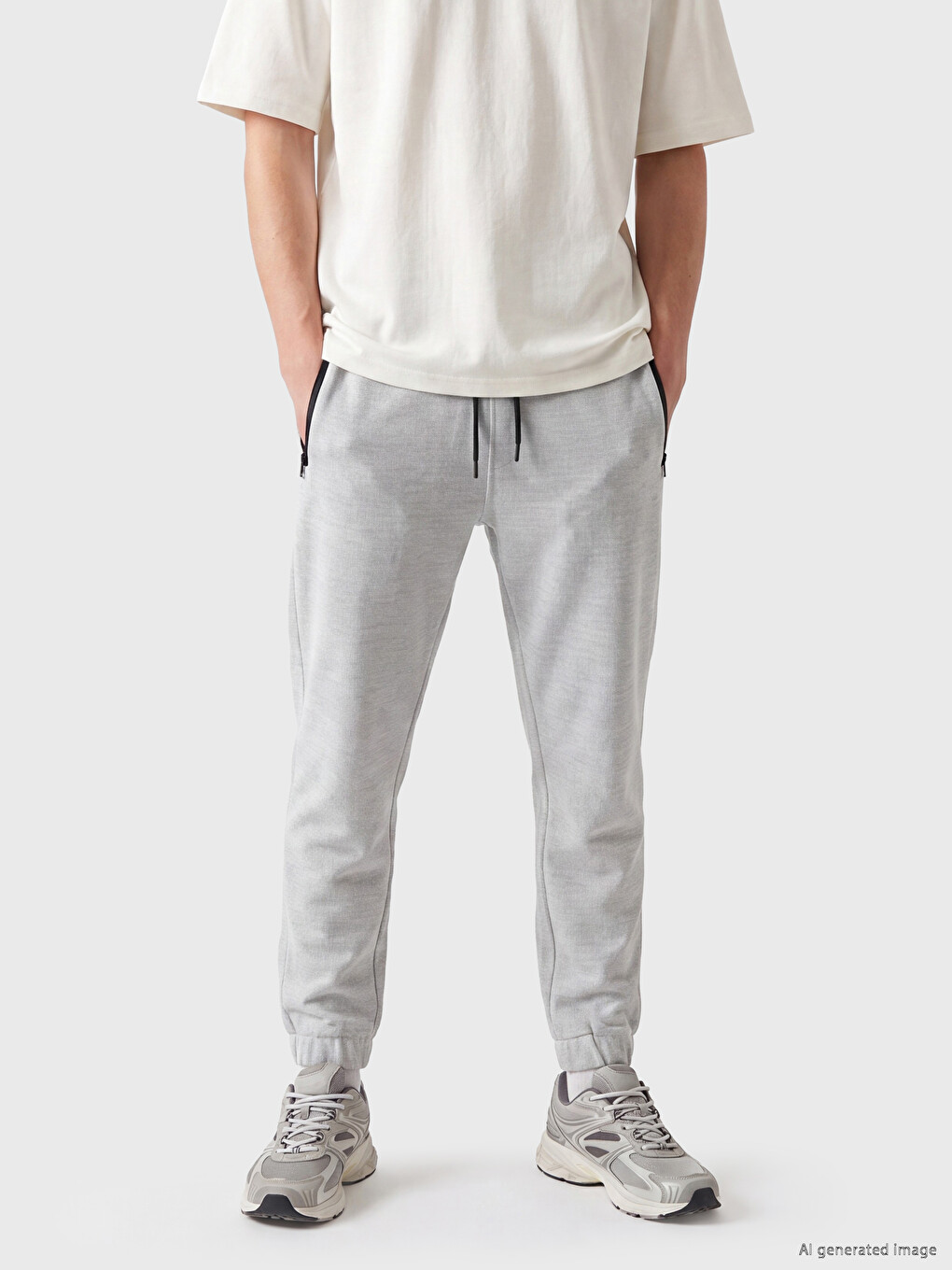 Gri Regular Fit Erkek Jogger Eşofman Altı