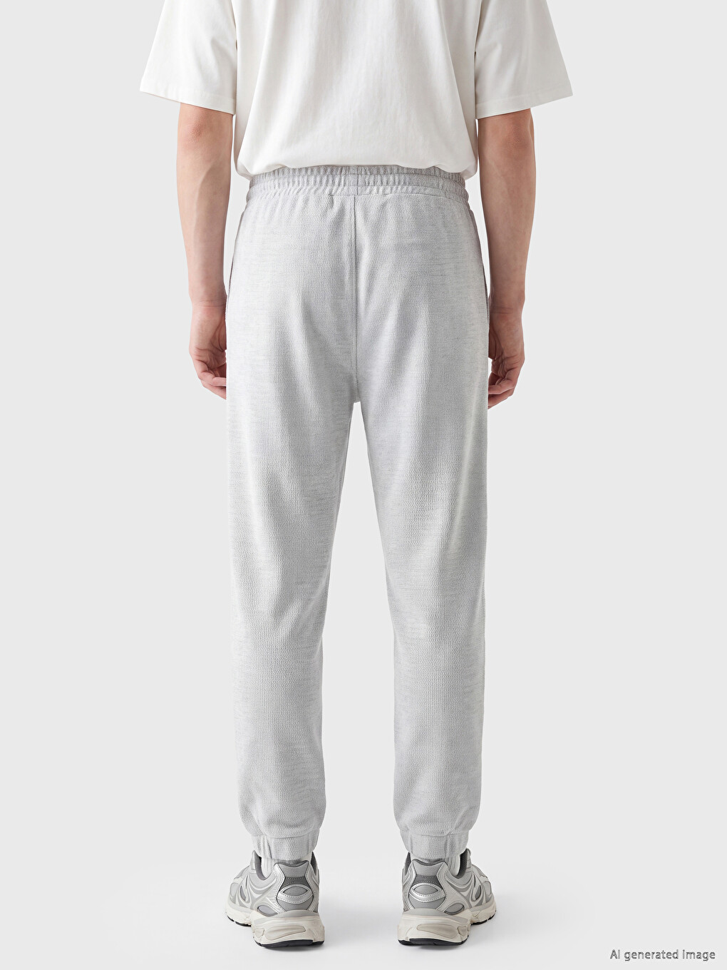 Gri Regular Fit Erkek Jogger Eşofman Altı-3
