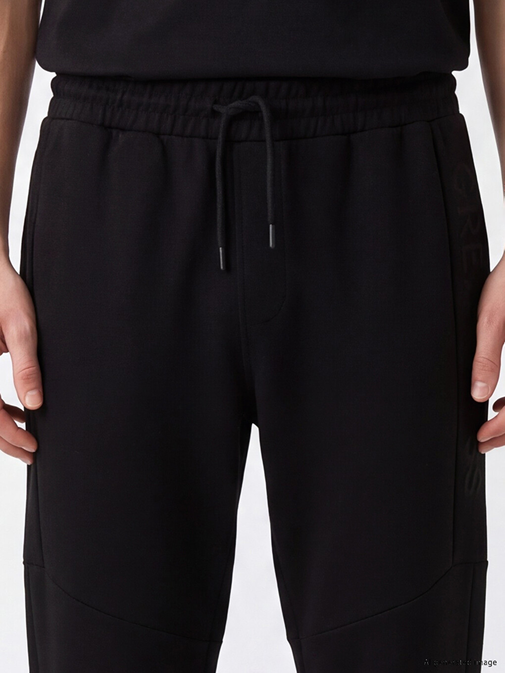 Siyah Regular Fit Erkek Jogger Eşofman Altı-2