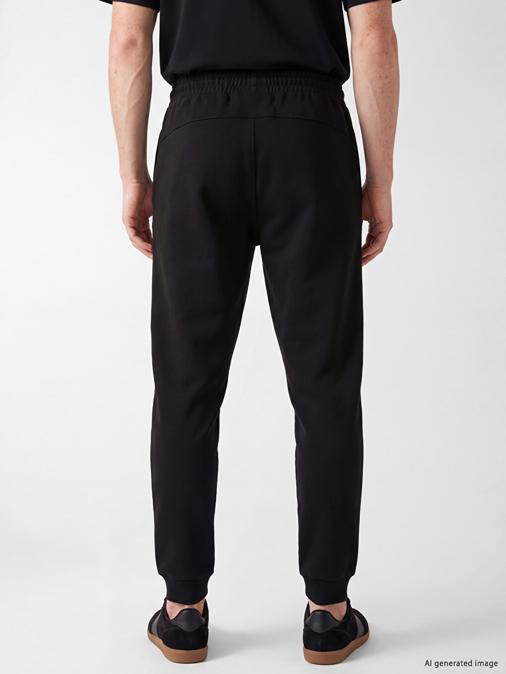 Siyah Regular Fit Erkek Jogger Eşofman Altı-3