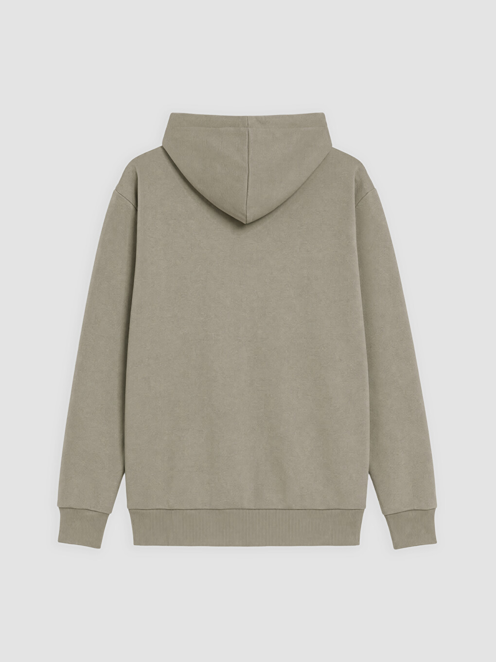 Bej Regular Fit Kapüşonlu Erkek Fermuarlı Sweatshirt-5