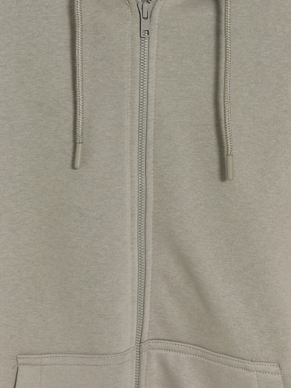Bej Regular Fit Kapüşonlu Erkek Fermuarlı Sweatshirt-6