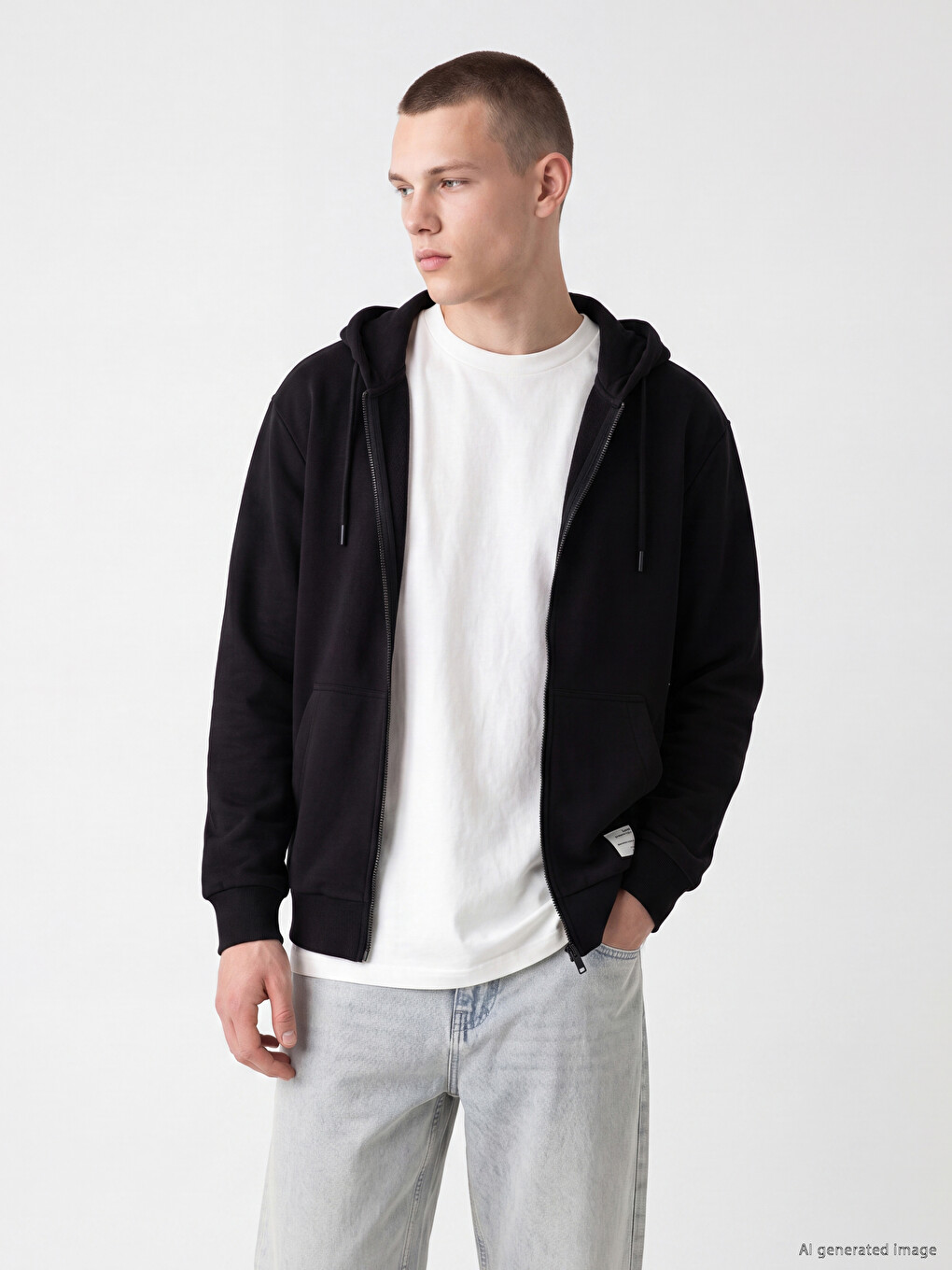 Siyah Polo Yaka Regular Fit Erkek Triko Tişört