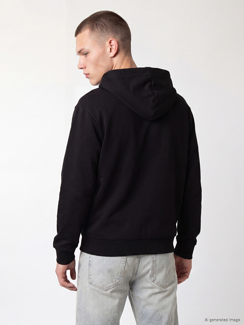 Siyah Polo Yaka Regular Fit Erkek Triko Tişört-3