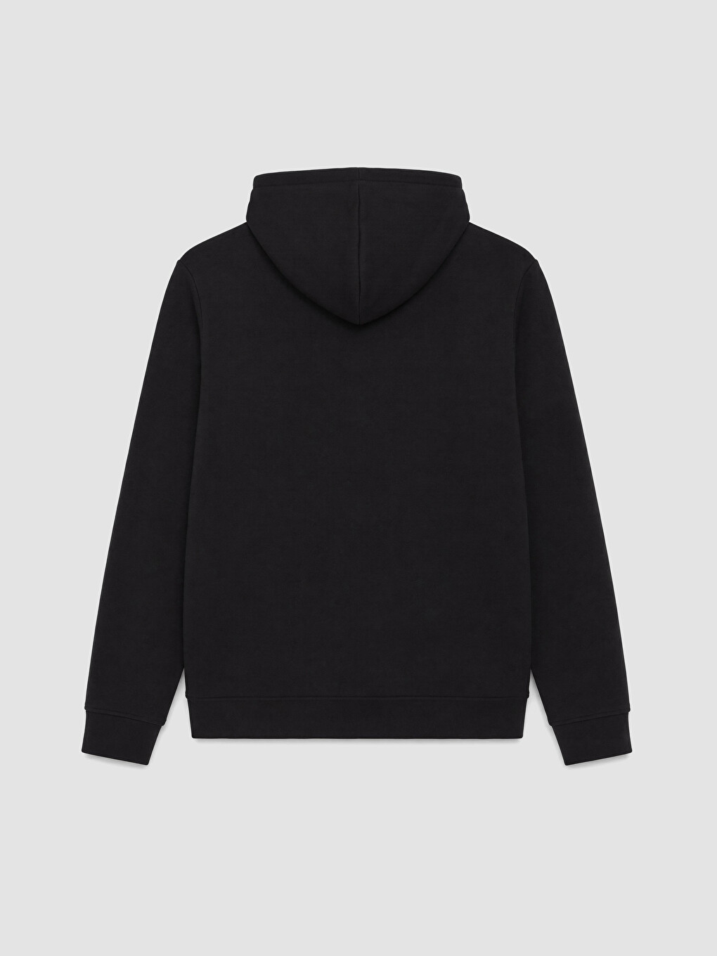 Siyah Regular Fit Kapüşonlu Erkek Fermuarlı Sweatshirt-6