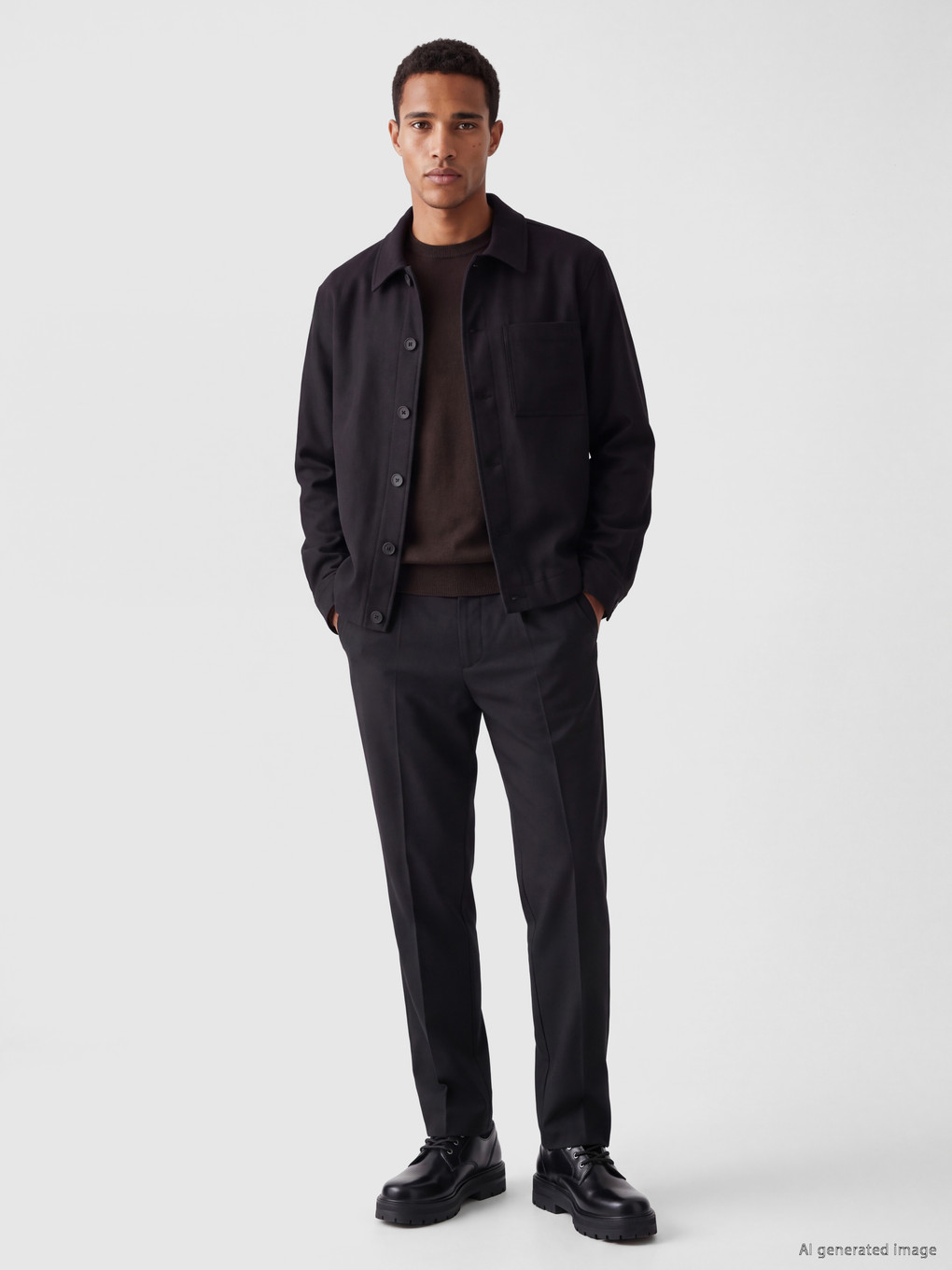 Shirt Collar Men's Coat-1