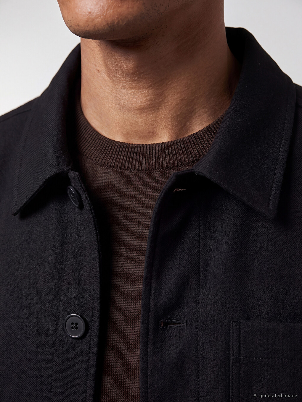 Shirt Collar Men's Coat-2