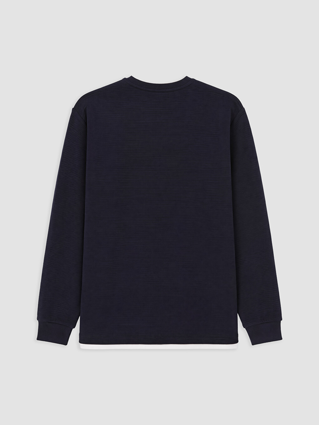 Lacivert Bisiklet Yaka Erkek Sweatshirt-5