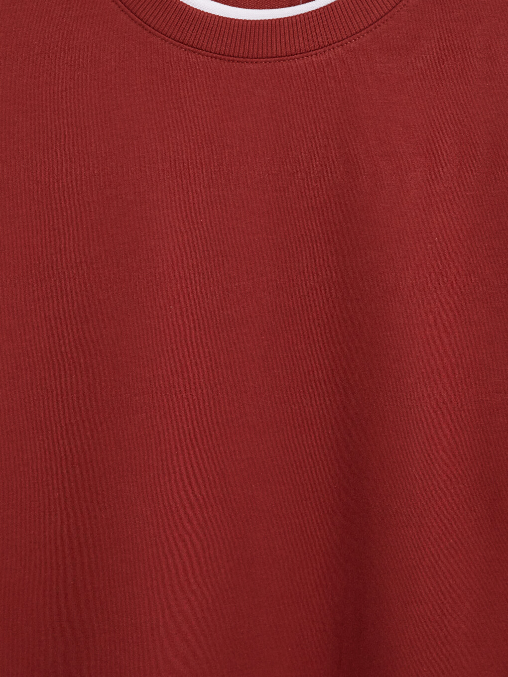 Bordo Bisiklet Yaka Erkek Sweatshirt-2
