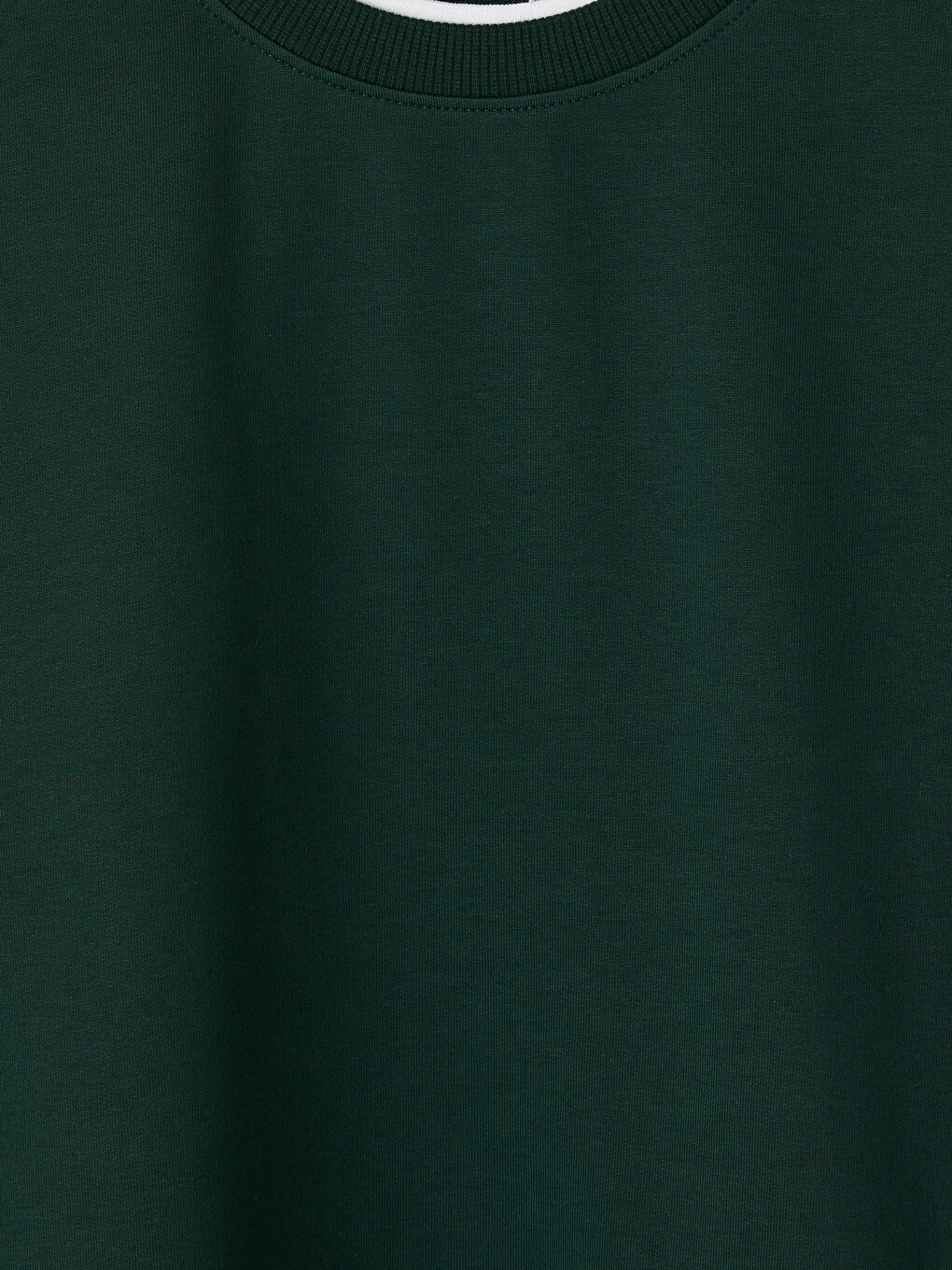 Yeşil Bisiklet Yaka Erkek Sweatshirt-5