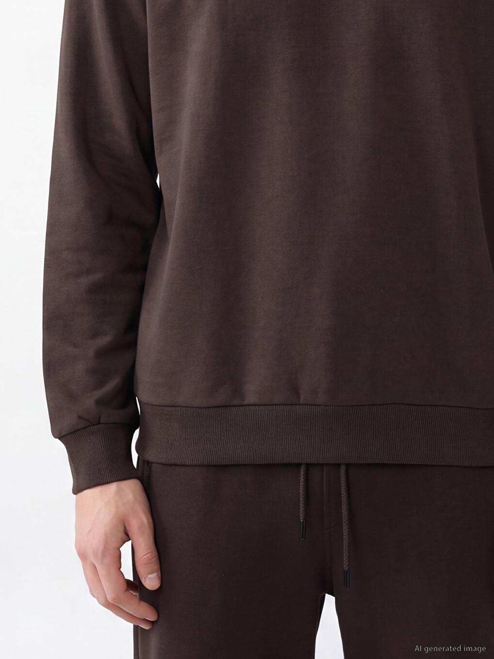 Crew Neck Men's Thick Sweatshirt-2