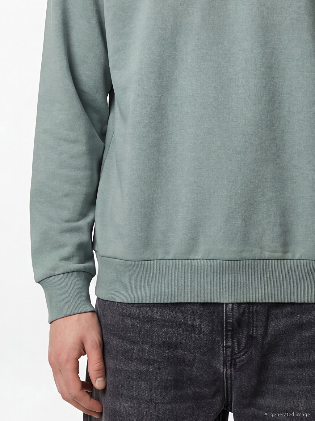 Crew Neck Men's Thick Sweatshirt-2