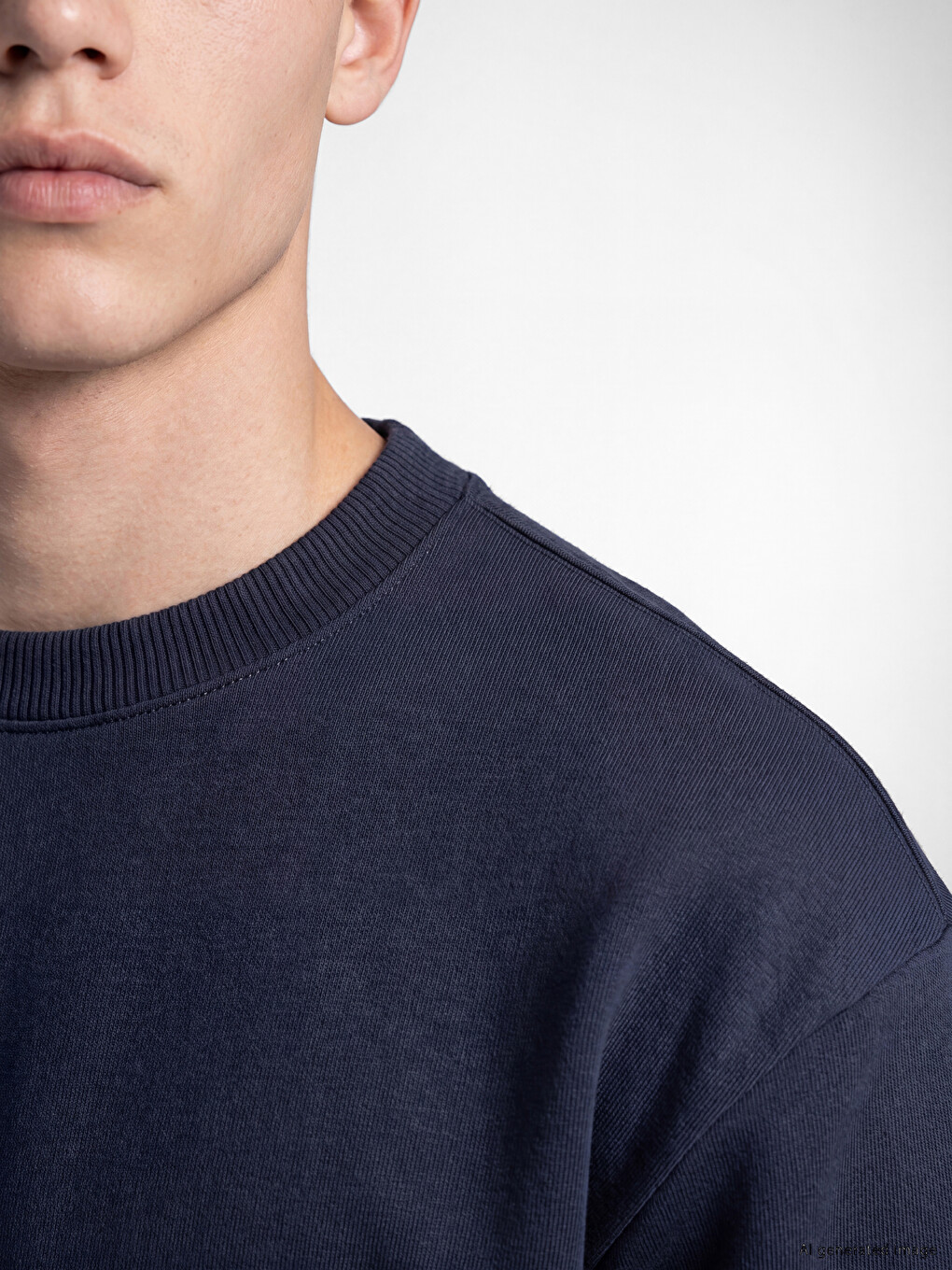 Crew Neck Men's Thick Sweatshirt-2