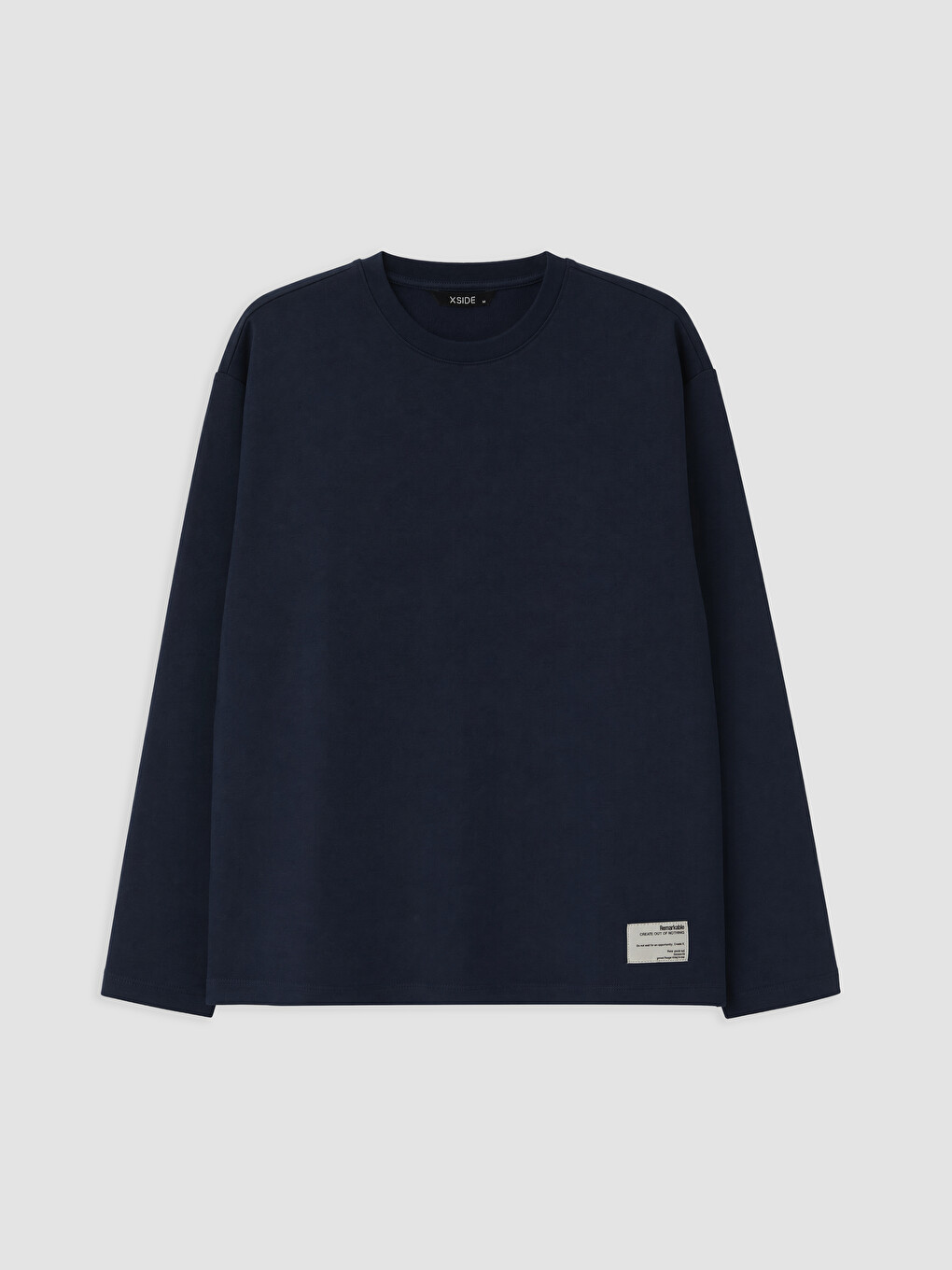 Lacivert Bisiklet Yaka Erkek Sweatshirt-4