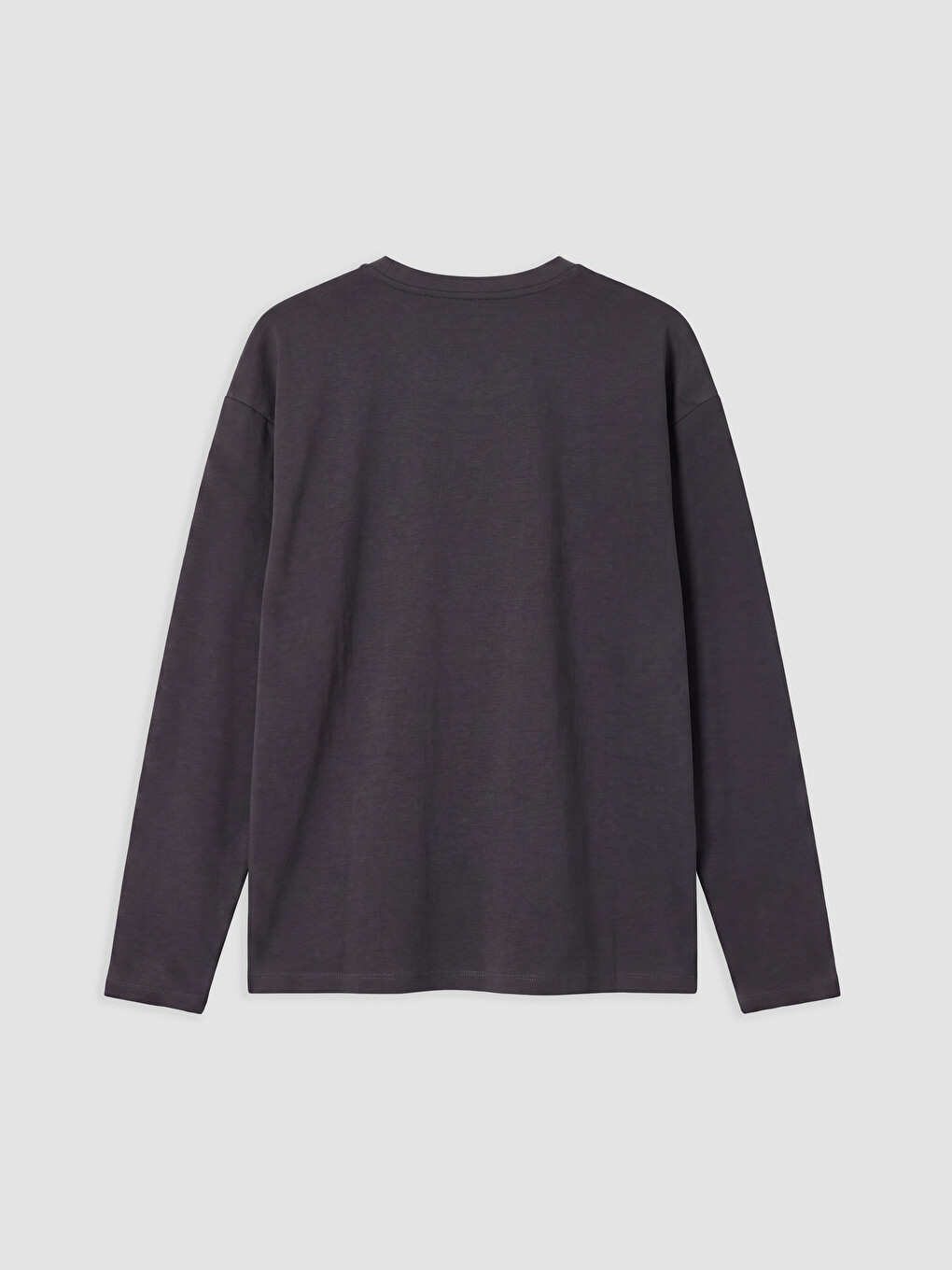 Antrasit Bisiklet Yaka Erkek Sweatshirt-5
