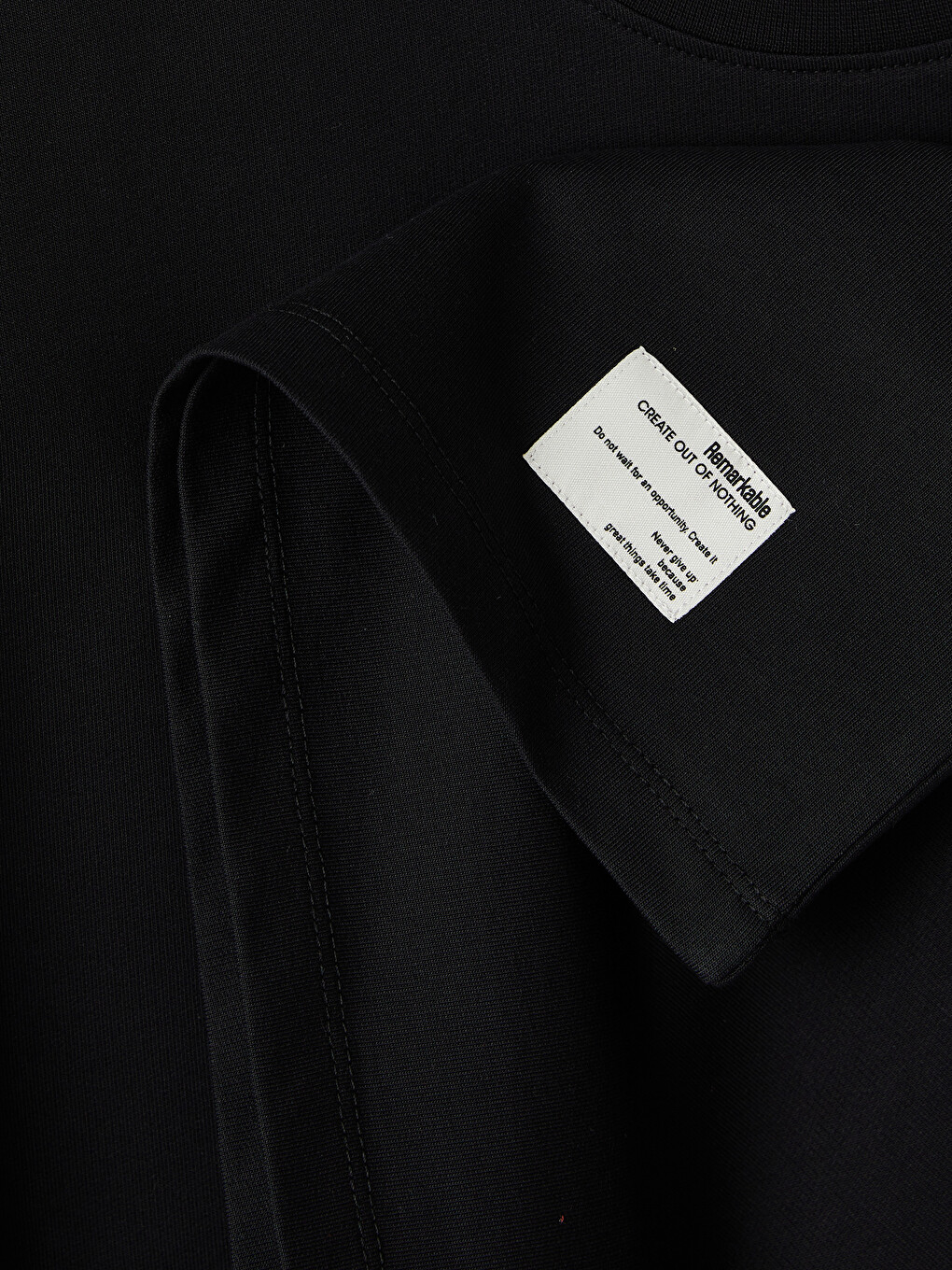 Siyah Bisiklet Yaka Erkek Sweatshirt-7