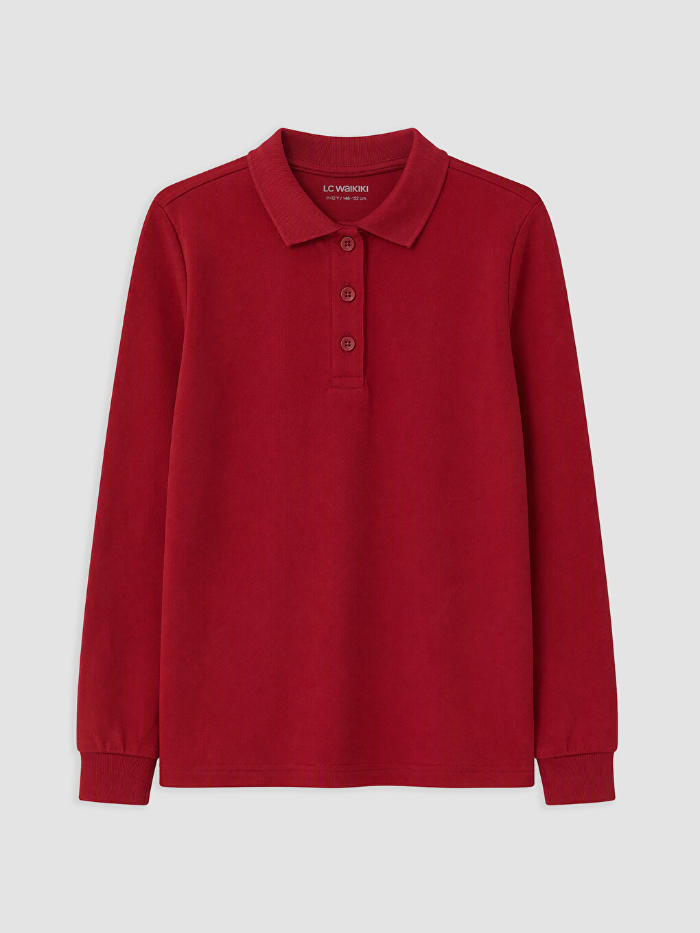 Polo Collar Girls' Pique T-shirt
