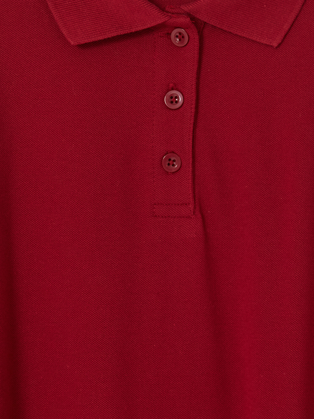 Polo Collar Girls' Pique T-shirt-2