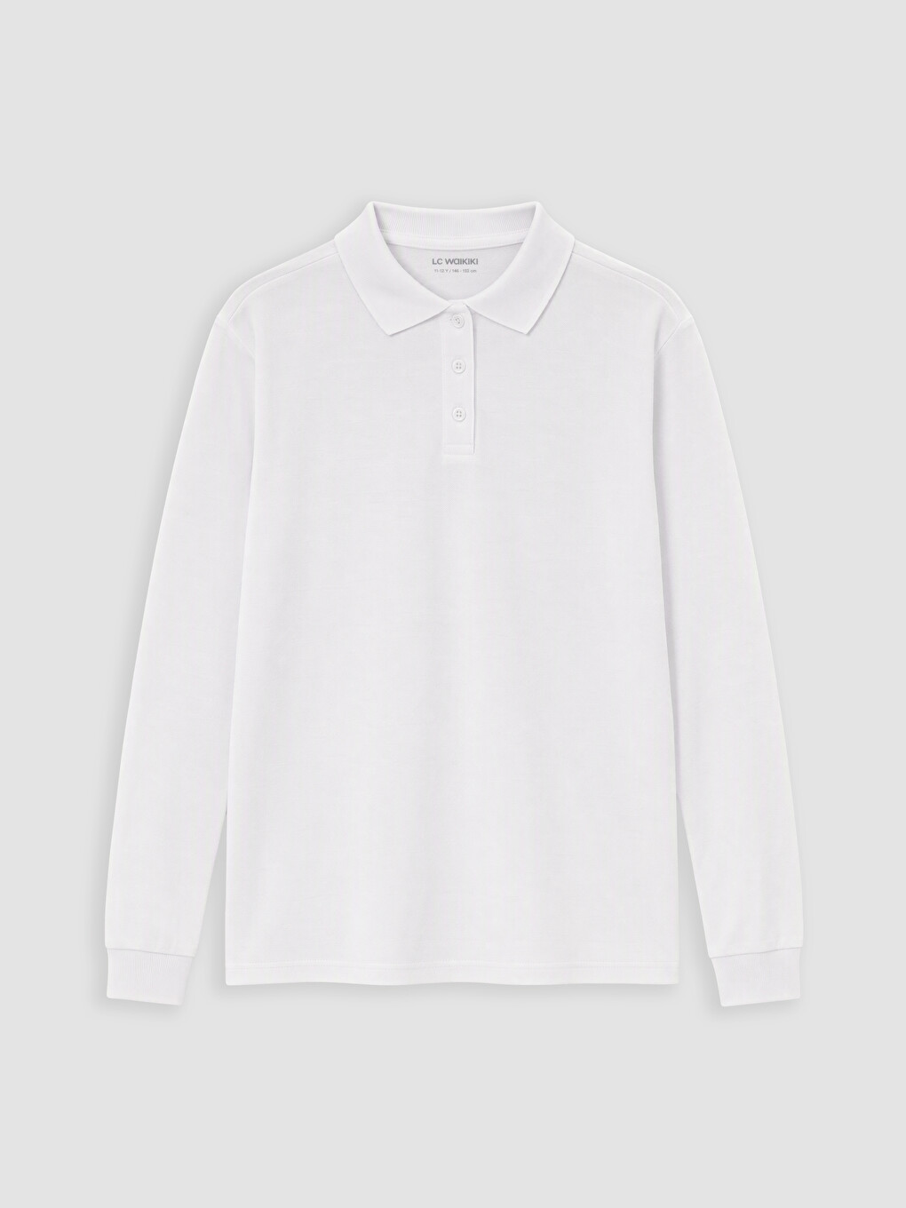 Polo Collar Long Sleeve Girls' T-shirt