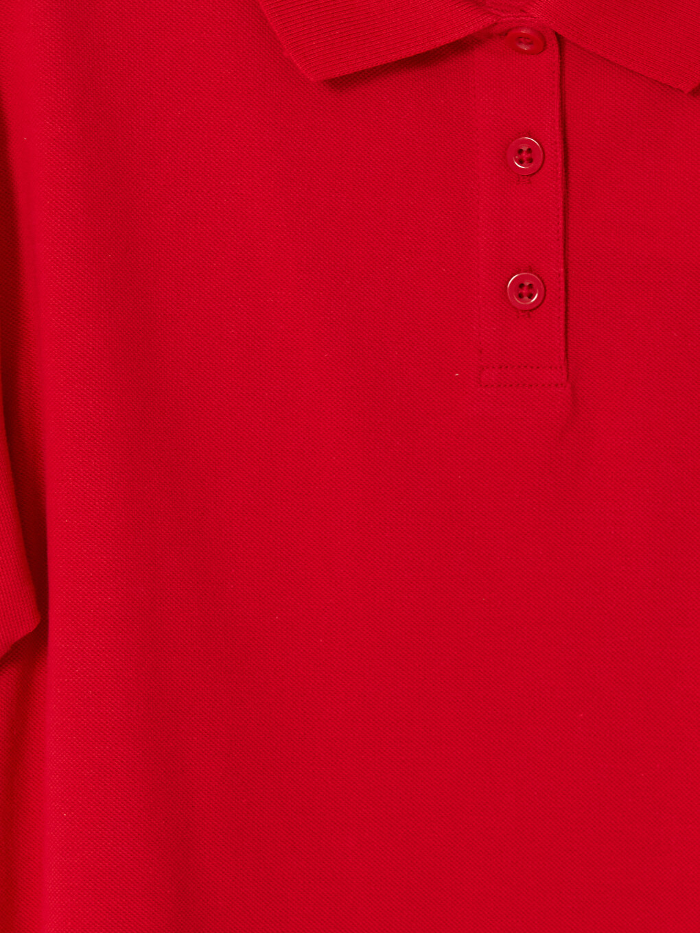 Polo Collar Girls' Pique T-shirt-2
