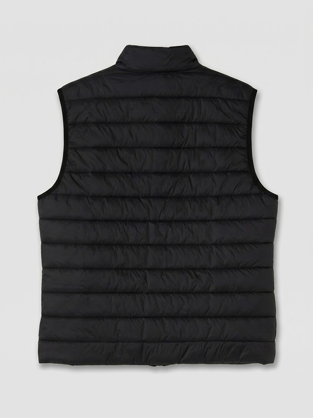 Siyah Regular Fit Dik Yaka Kapitone Erkek Şişme Yelek-4