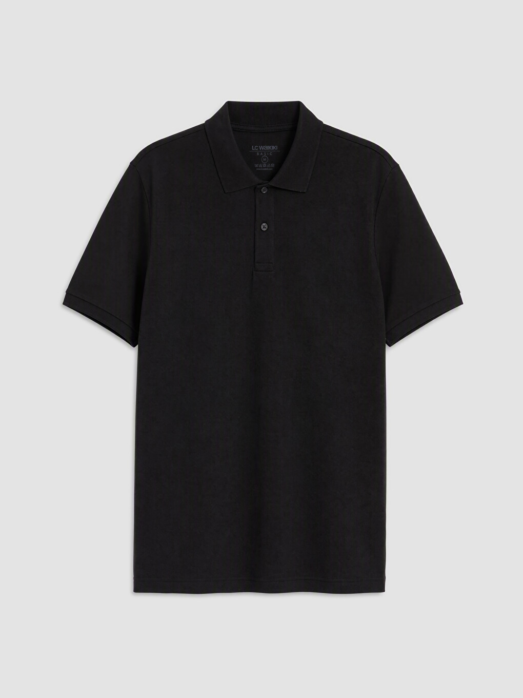 Siyah Polo Yaka Pike Erkek Tişört