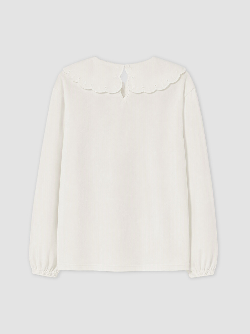 Peter Pan Collar Embroidered Girls' T-shirt-3