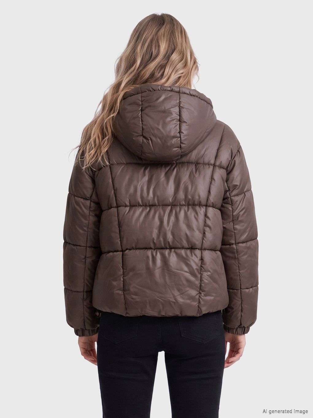 Hooded Women's Puffer Coat-4