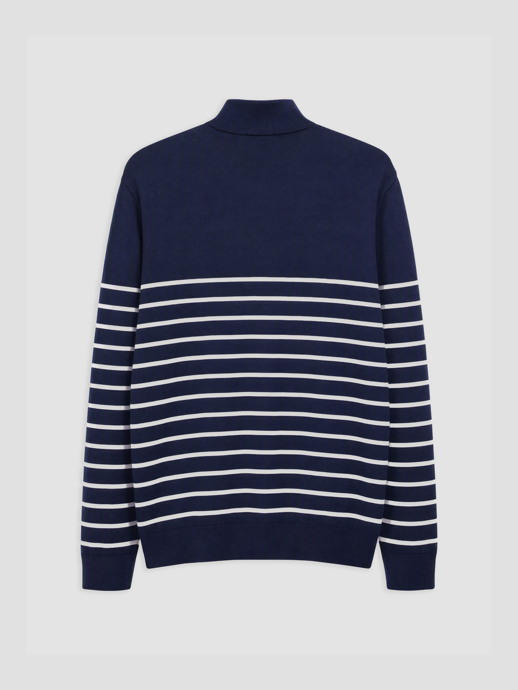 Mock Neck Striped Men's Sweater-5
