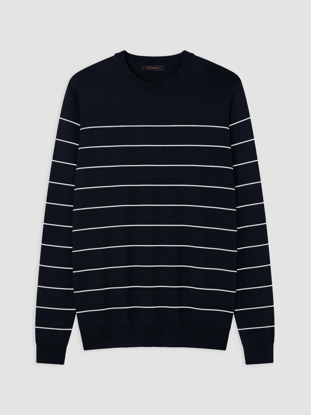 Crew Neck Striped Men's Knitwear Sweater-4