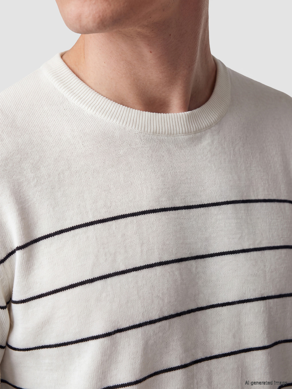 Crew Neck Striped Men's Knitwear Sweater-2