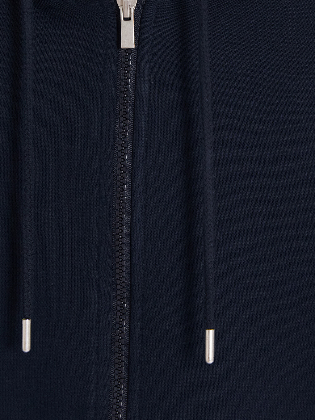 Lacivert Kapüşonlu Erkek Fermuarlı Sweatshirt-2