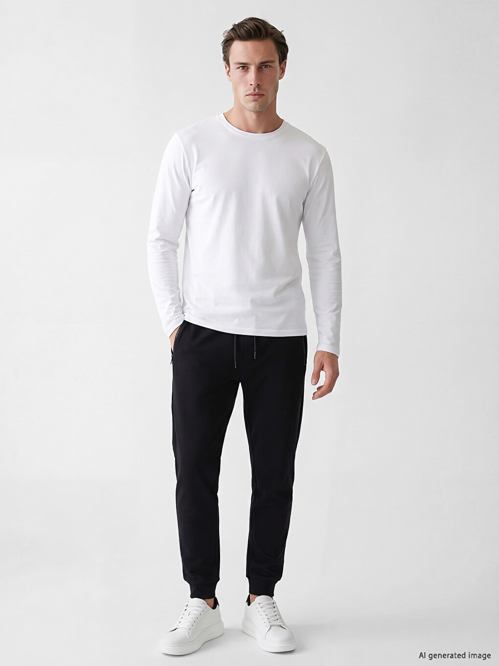 Siyah Regular Fit Erkek Jogger Eşofman Altı