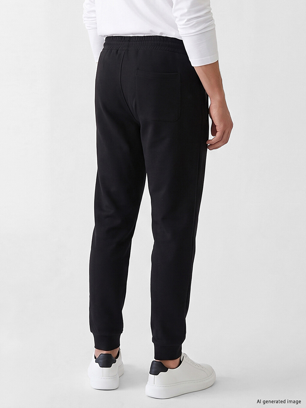 Siyah Regular Fit Erkek Jogger Eşofman Altı-3