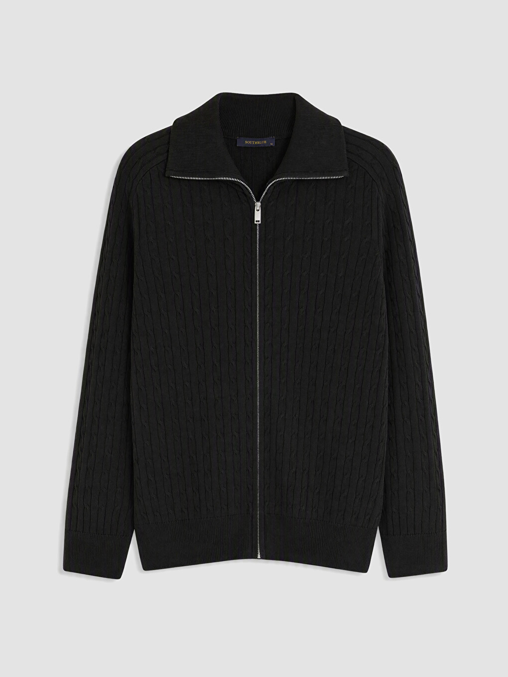 Siyah Regular Fit Erkek Triko Hırka-4